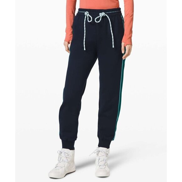 Lululemon x Roksanda Face Forward Jogger True Navy / Emerald / Arctic Teal Sz 2 - Picture 1 of 10